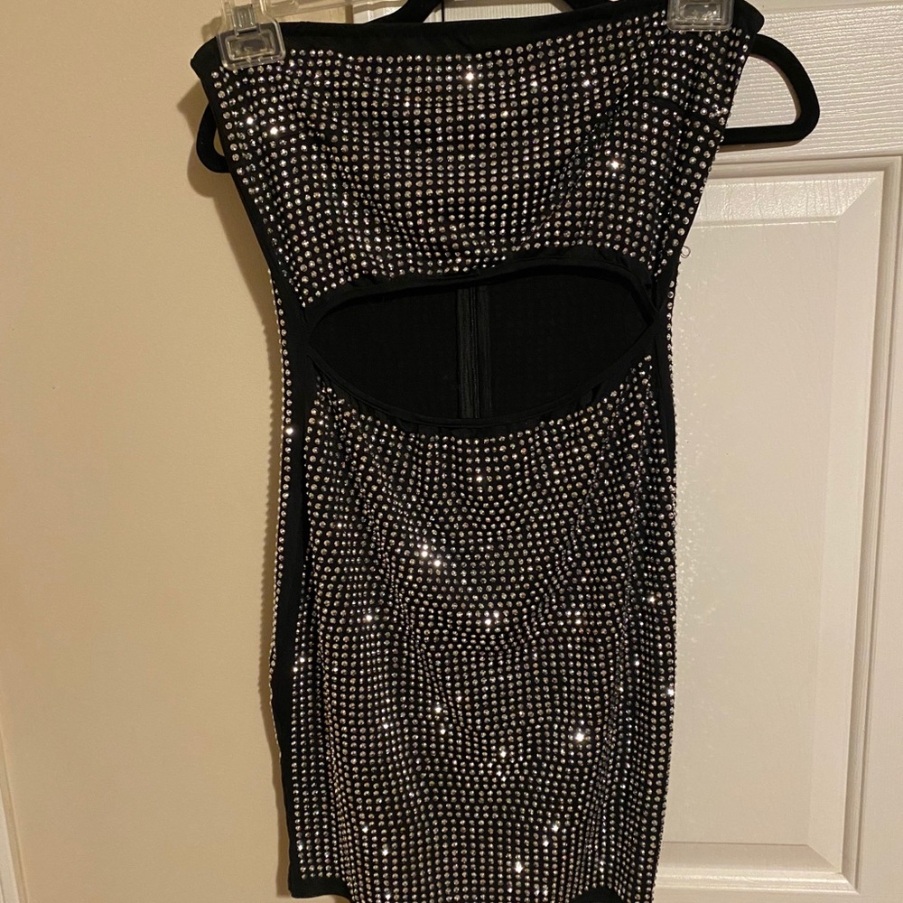 Black and silver dress